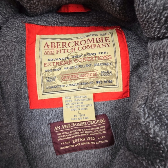 VTG- Abercrombie & Fitch Men’s L Extreme Conditions 1/4 Zip Pullover Insulated - Picture 9 of 11
